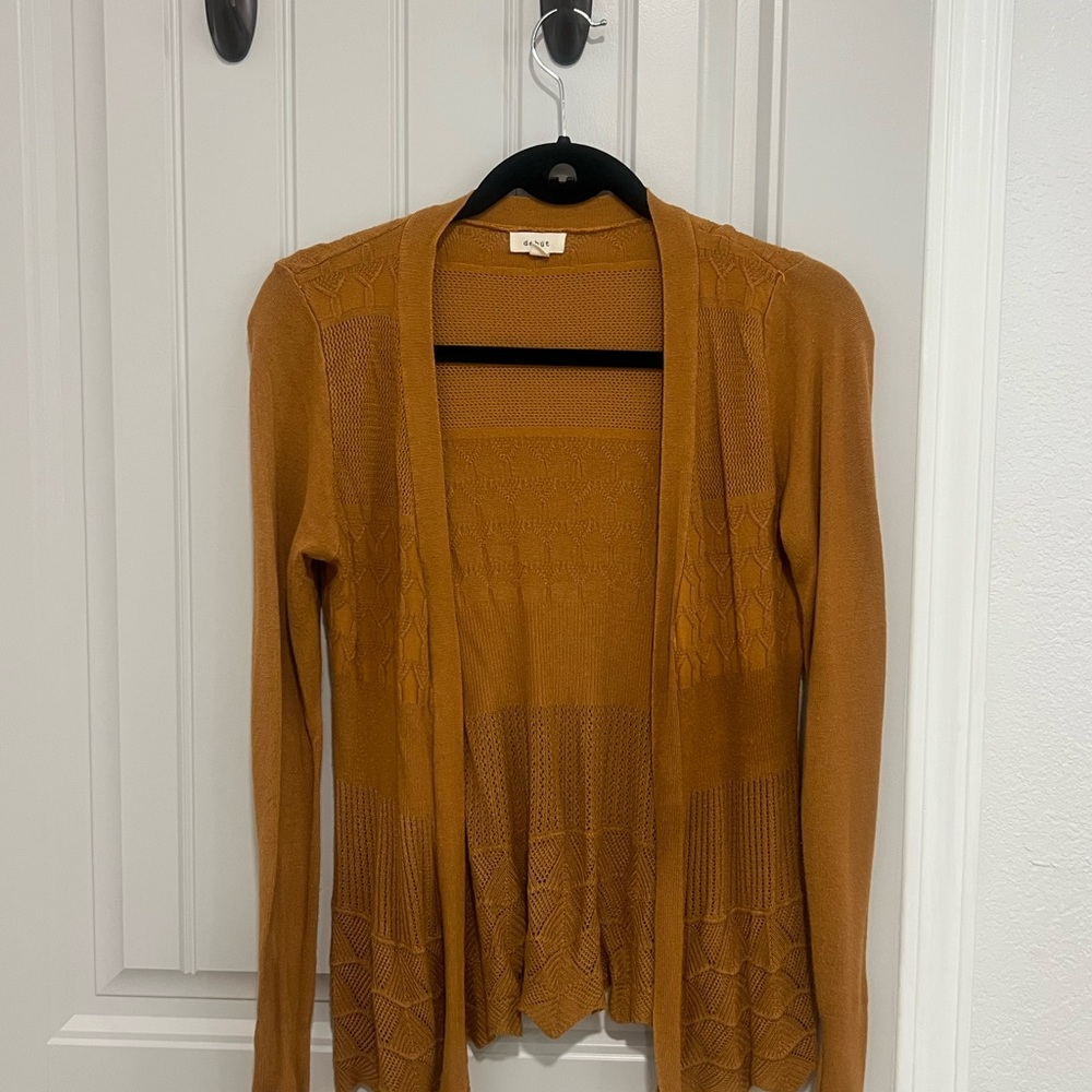 Debut Women's golden brown Cardigan Sweater
